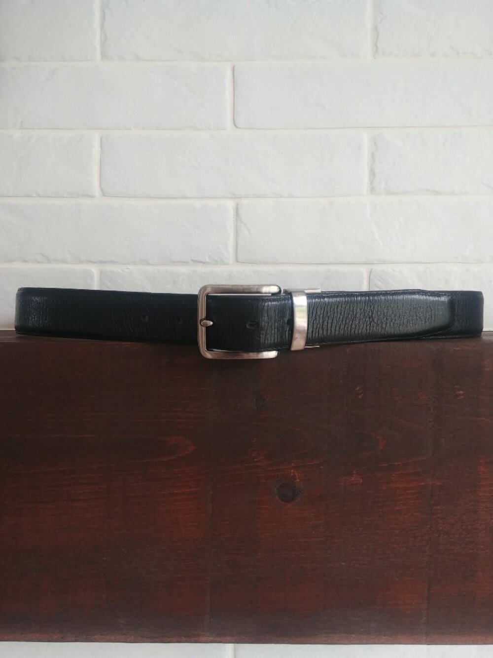 Reversible brown black Italian leather belt Kirkland 32 34